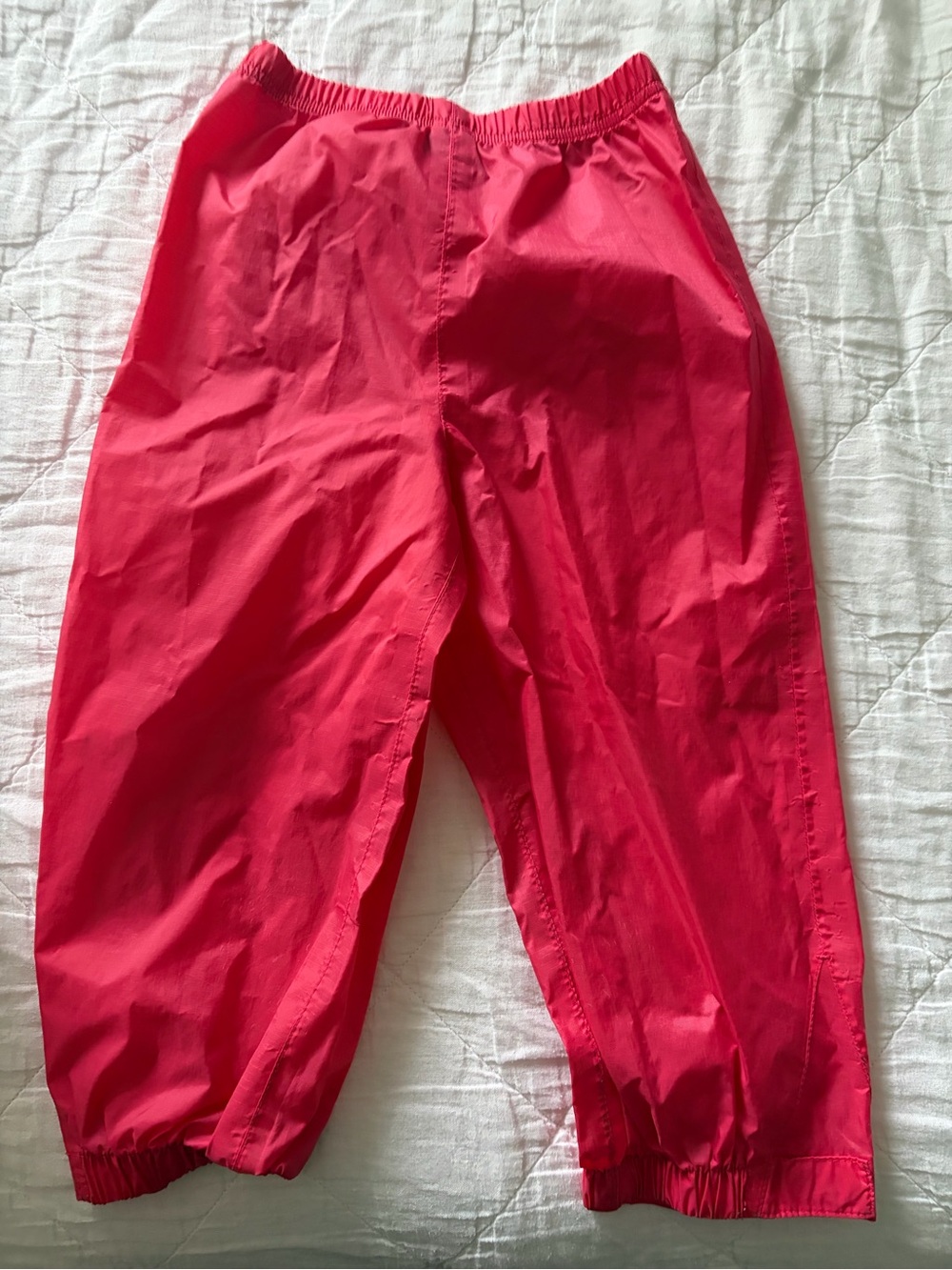 LL Bean 4T Kids Red/Pink Elastic Waist Rain Pants